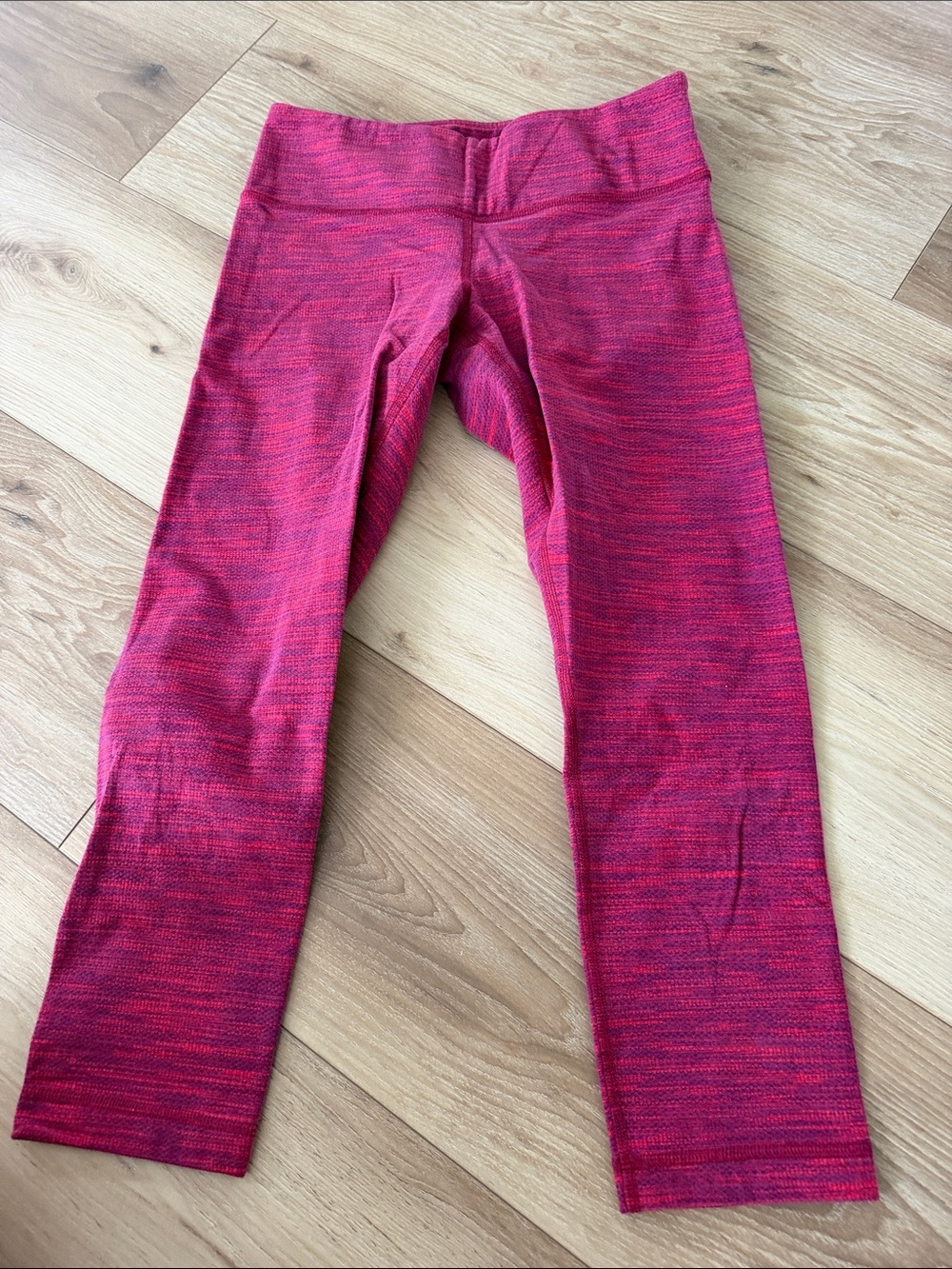 lululemon athletica Women’s Heathered Pink-Red Leggings